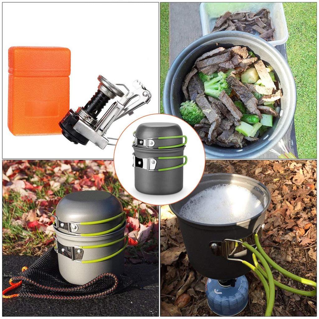Portable Camping Cookware Set: Outdoor Stove and Picnic Equipment