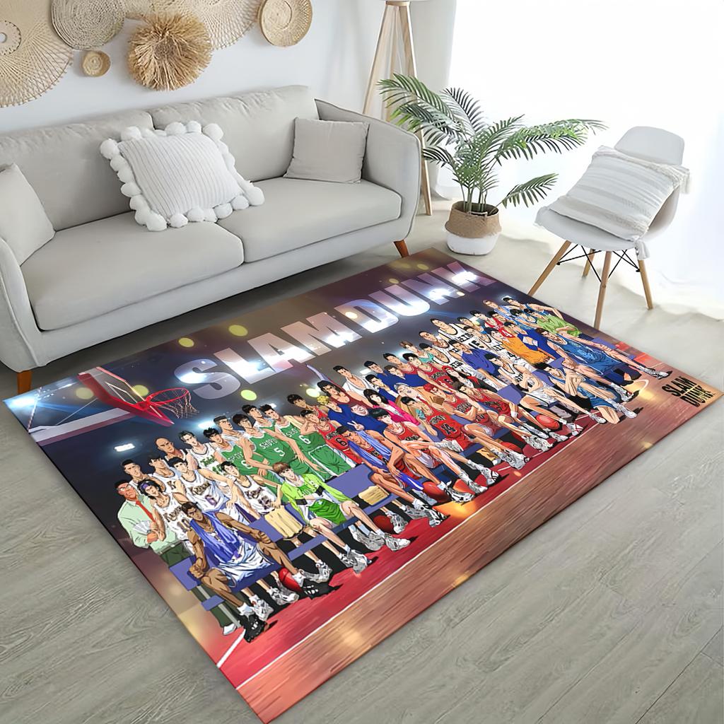 SHOHOKU 27 Style New SLAM DUNK Cartoon Basketball Anime Carpet Rug for Living Room Bedroom Home Sofa,Kid Play Non-slip Floor Mat