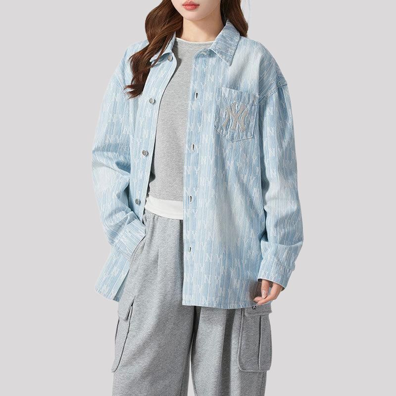 New MLB New York Yankees Old Flower Shirt Unisex Light Blue 3ADRM1051-50BLL