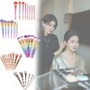 10 Girl Piece Makeup Brush Set Gradient Finish Durable Plastic Supplies Handles