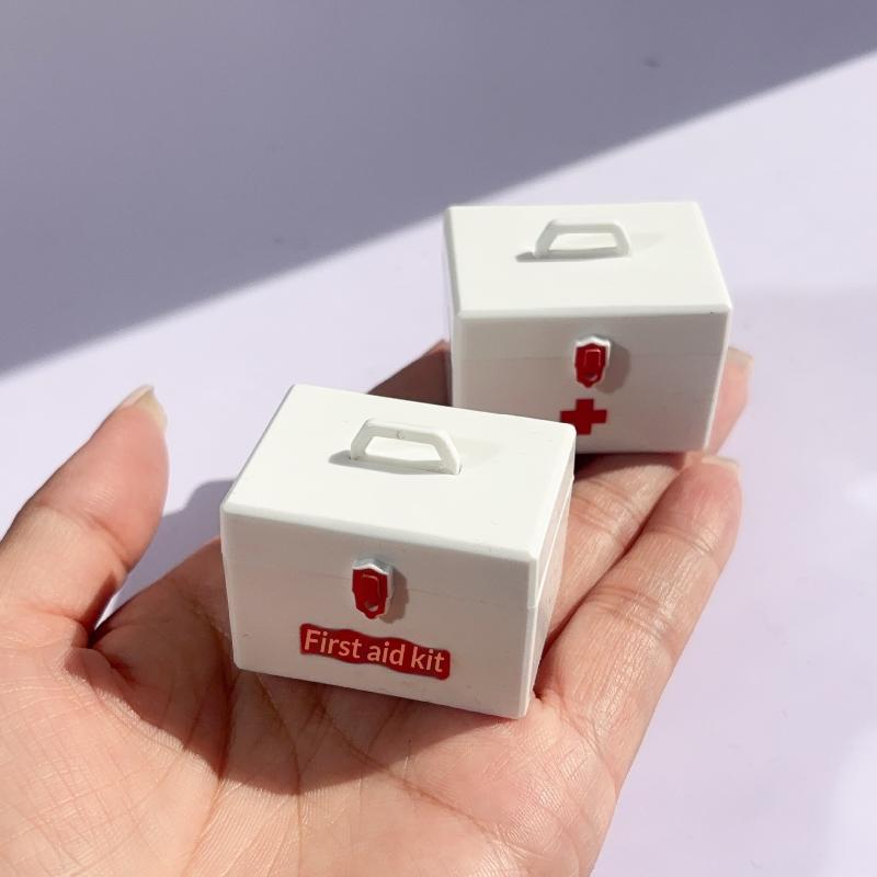 1/12 Dollhouse Miniature Simulation Medicine Box Emergency Case Model Toys Dollhouse Living Room Decoration Micro Scene Ornament