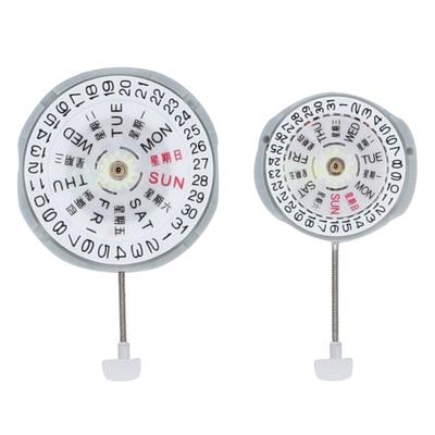 2pcs PE28 PE25 Mouvement de Montre Double Calendrier Mouvement à Quartz Accessoires Pièces de Rechange