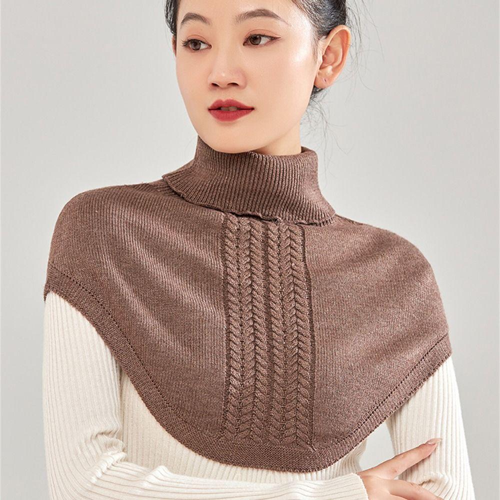 Winter Warm Fake Collar Soft Knitted Cover Head Neck Fashion Guard Collar  for Women Girls