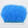 8-10cm Ostrich Feather Trims for Needlework and Handicraft Black Plume Skirt Decoration Natural Feathers Ribbon Fringe