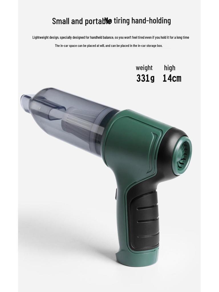 Wireless Car-Mounted Mini Vacuum Cleaner with Blowing and Suction, Portable Handheld Design, Lithium Battery Powered