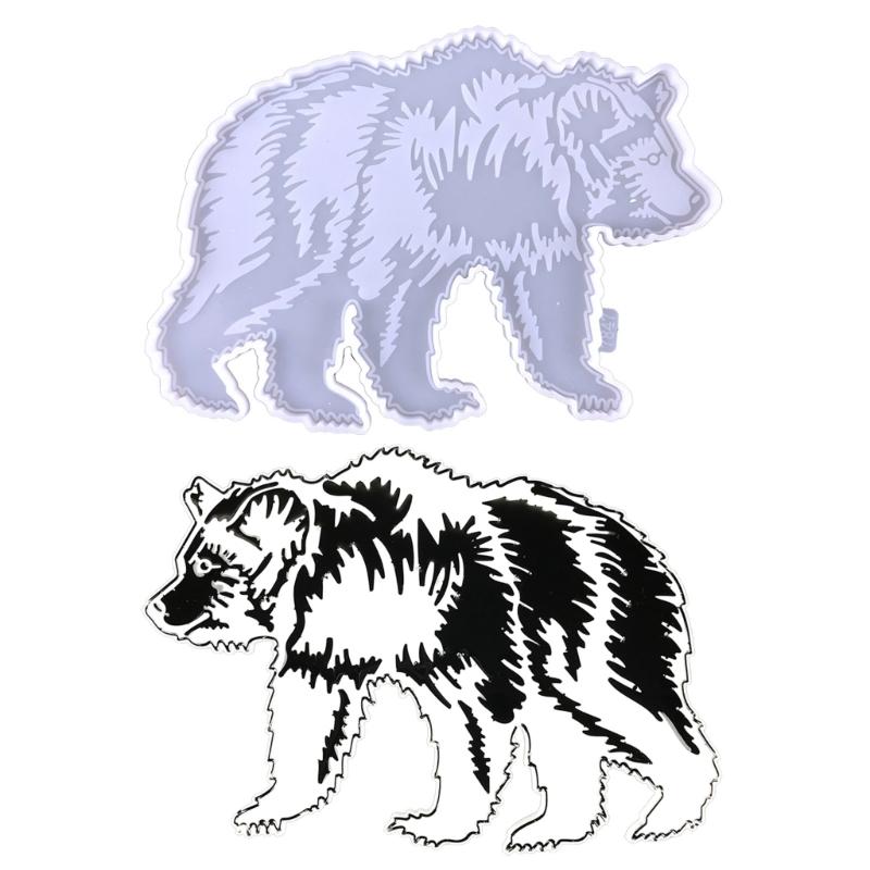Large Bear Shaped Resin Moulds Halloween Yard Decorations Bear Silicone Moulds Party Home Wall Ornaments Casting Gadget