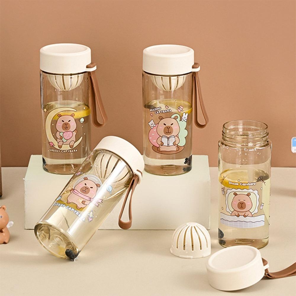 

Случайный цвет Мультяшная капибара Бутылка для воды 530 мл/600 мл/630 мл/650 мл/680 мл Пластиковый стакан с соломинкой Прозрачный Красивый