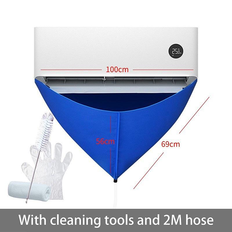 100Cm Air Coditioning Cleaning Cover Bag Pvc Thickened Cleaner With Water Pipe Home 1-1.5P Split Hanging Air Conditioner Tools B