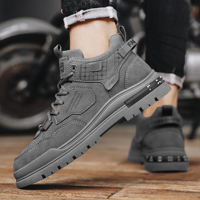 Herbst 22 Neue Outdoor-Schuhe Hohe Martin-Stiefel Lässiger Trend Jugend Lokomotive Lederschuhe