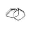 For Volkswagen Atlas 2018-23 ABS Silver Rear View Mirror Rain Eyebrow Trim 2pcs