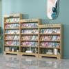 Wooden Floor-Standing Magazine and Newspaper Rack: Office Display and Storage for Books and Promotional Materials.