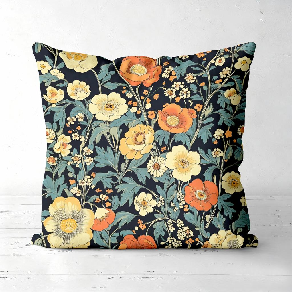Vintage Floral William Morris Style Throw Pillow Covers Pattern Cushion Cover Suitable For Sofa Bedroom Car Pillow Cover