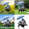 Lovely Bird with Umbrella Acrylic Garden Stake Weatherproof Outdoor Decors Waterproof Sign