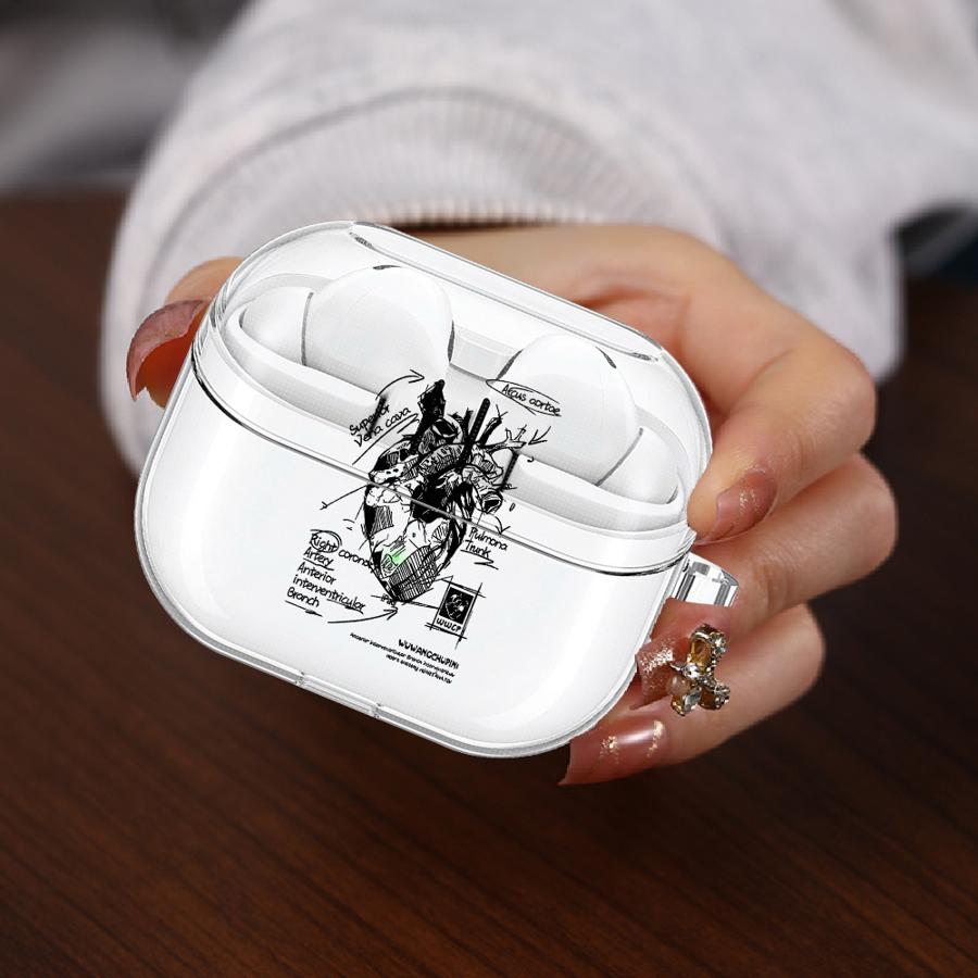 Clear Earphone Cases Cover With Hook Case For Samsung Galaxy Buds 4 Pro 2 4Pro Live 3Pro 3 FE 2Pro Creative Cardiovascular Model