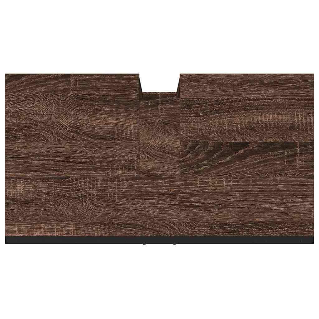 Bathroom Vanity Cabinet Brown Oak Effect 60 x 33 x 60 cm