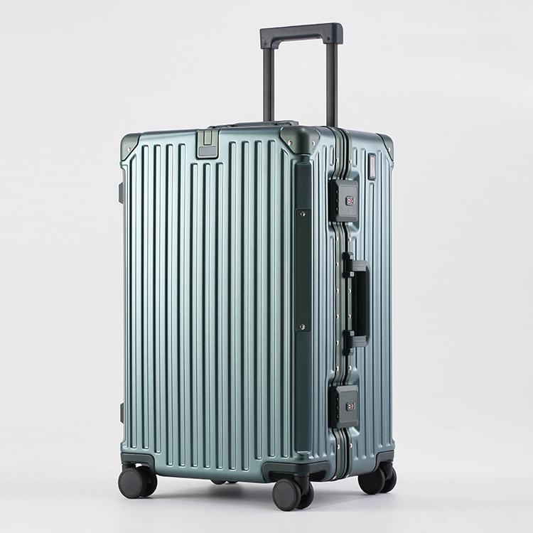 Large 24/26-Inch Multifunctional Aluminum Frame Suitcase with Universal Wheels for Men & Women's Travel