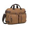 Retro Herren Business Aktentasche Einfache einfarbige Umhängetasche Freizeit Reisetasche Multifunktionale Canvas Tasche Kann Einzel- und Doppelschulter getragen werden