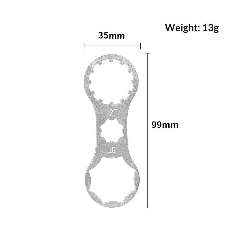 Aluminum Alloy Bike Front Fork Cap Wrench Lightweight High Precision Perfect For Mountain Bike Repair Maintenance