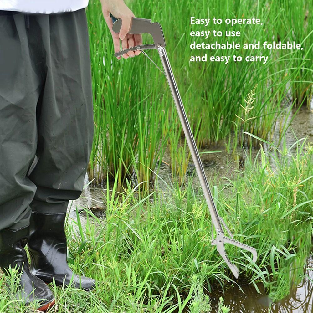 1Pcs Long Handle Snake Tongs Folding Snake Fish Catcher  for Crab Fish Seafood Snake