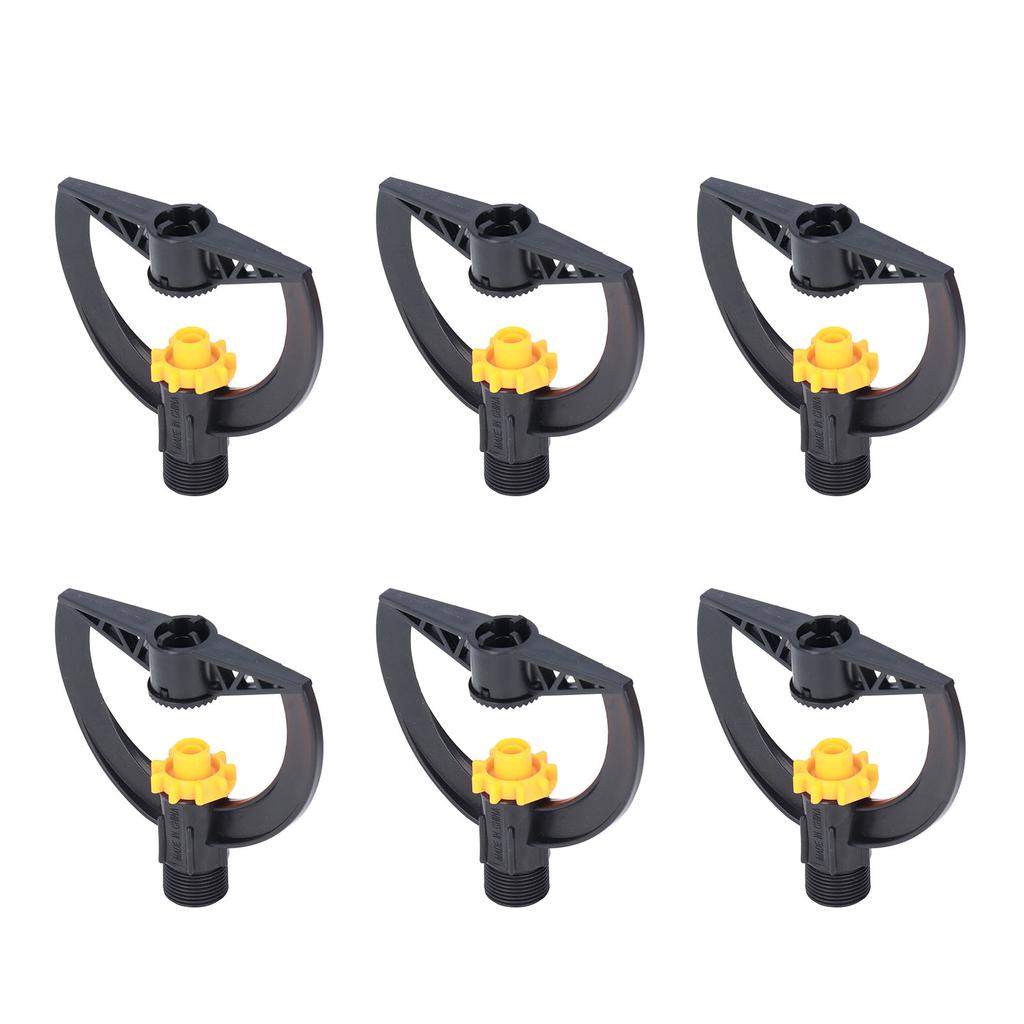 6pcs Irrigation Sprinkler Nozzle G3 4 Male Thread Plastic Black for Agricultural Base Greenhouse