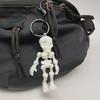 3D Printed Glow in Dark Articulated Skeleton Keychain, Mini Movable Joints Fidget Toy for Purse Car Bag Accessories
