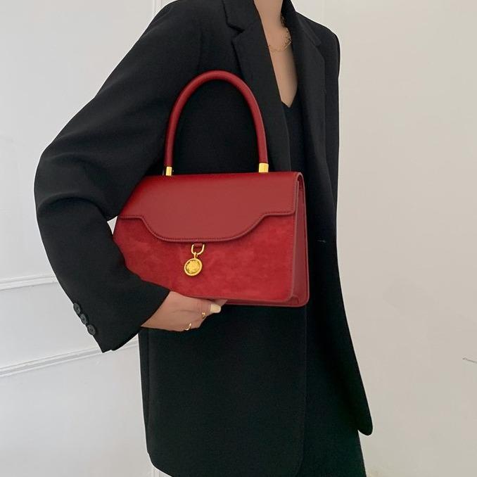 Damen Rote Brauthandtaschen 2024: Hochzeits-Modetaschen mit großer Kapazität