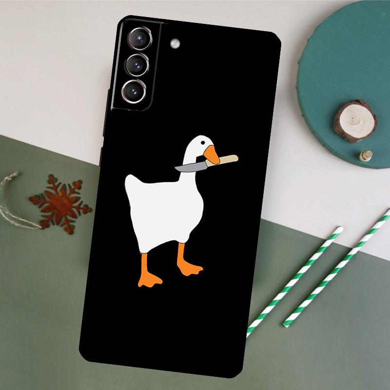 Süße Cartoon-Enten-Handyhülle Für Samsung Galaxy S26 S23 Ultra S20 S21 S22 S24 S25 Plus S10 S25 FE Rückseite