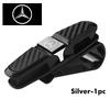 For Benz Car Sunglasses Clip Card Ticket Holder Carbon Fiber Sunglasses Clip Accessories Exclusive AMG W124 W203 W204 SPRINTER V GH1