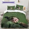 Billie Eilish Custom Name Pattern Bedding,Quilt Set Quilt Cover Pillowcase Home Birthday Gift(1 * Duvet Cover + 2 * Pillowcase, Without Core)