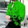 Men's Shirts Poker Black Pink White a Series of Men's New Casual Outdoor Party New 2024 Men's New Tops