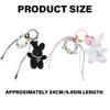 Lovely Plush Rabbits Bead Keychain Pendant Bag Fashion Women Backpack Handbag Charm Pendant Lovely Hangings Decoratin