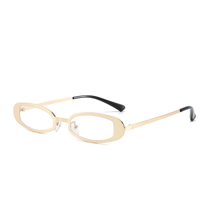 Женские модные солнцезащитные очки с металлической оправой «Кошачий глаз» - Европейский и американский уличный стиль Regular