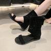 One-word Cool Women's Shoes with High Heels, New Fashion Temperament, Short Tube Cool Women's Shoes, Summer Cool Boots