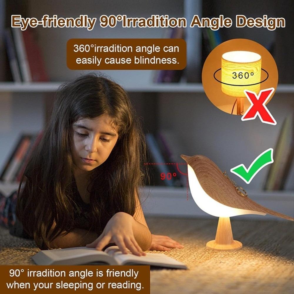 Art Decor Bird Lamp Bedside Lamps 3 Color Temperature Kids Night Light Cordless Lamp for All Rooms