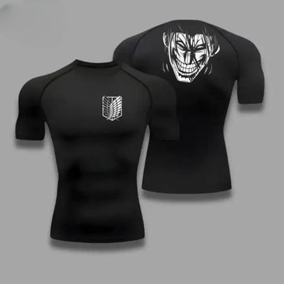 Wings of Freedom Graphic Compression Shirts Men Gym Workout Running Tshirt Summer Quick Dry Tees Tops Short Sleeve Rash Guard