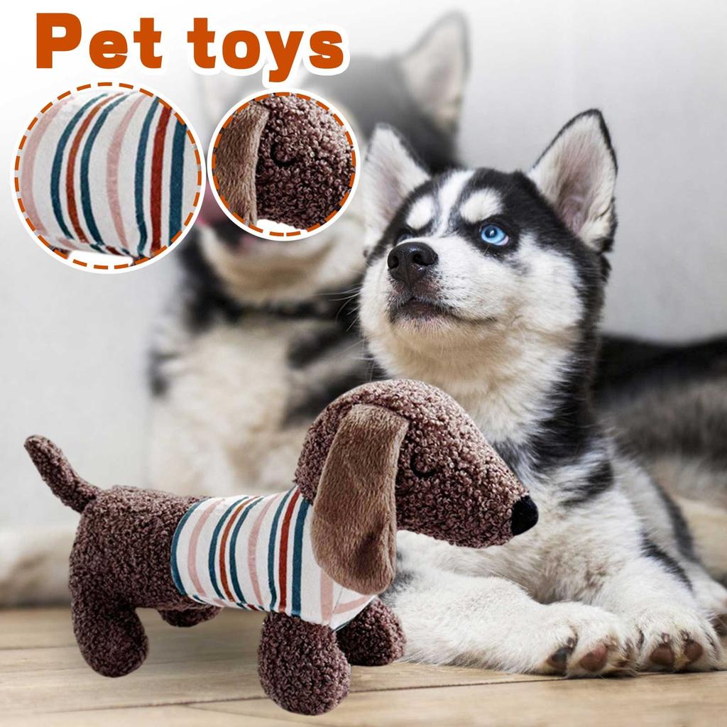 Juguetes Indestructibles para Perros, Juguete Interactivo para Perros, Juguete para Masticar, Juguetes Indestructibles con Sonido para Perros, Peluches Suaves de Animales para Jugar, Entrenar
