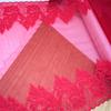 30cm wide Red Elastic Lace, Spandex Sewing Lace Fabric for Lingerie, Bra, Underwear, Garment, Crafting