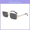 Retro Geometric Unisex Square Frame Sunglasses With Uv400 Protection For Outdoor Travel