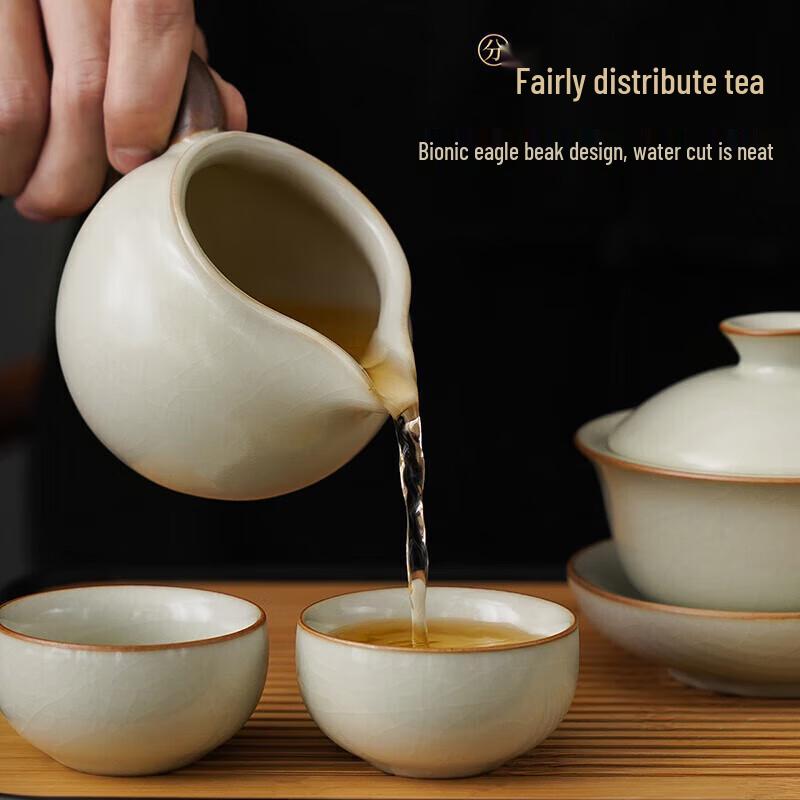 Gong He Jing Pin Ru Kiln Ceramic Tea Set