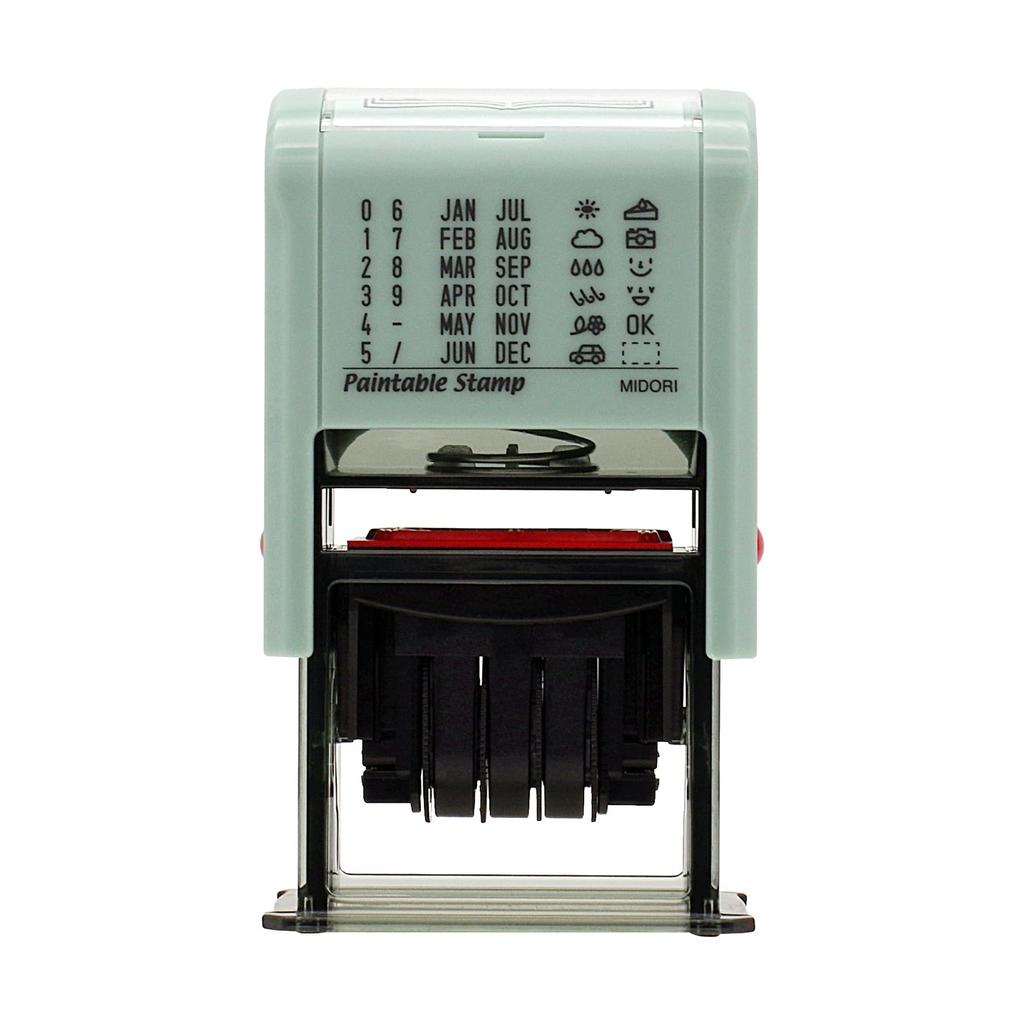 DESIGNPHIL MIDORI Rotating Stamp with Date and Animal Speech Bubble Design, 35457006