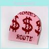 Knitted Fashion Hat With Money And Letter Printing Design For Daily Season Cold