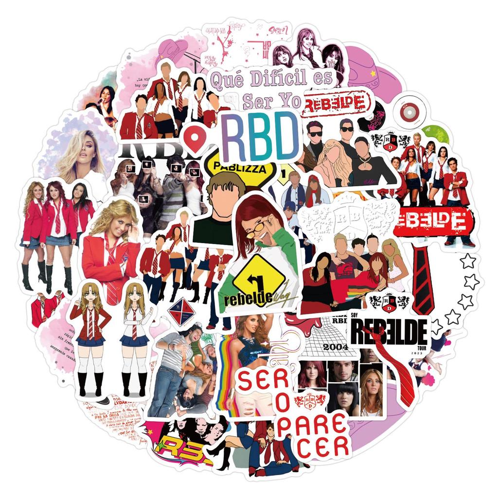 60/110 Sheets Singer RBD Graffiti Stickers for Notebooks, Luggage & Phones - DIY Star Design