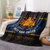 West Ham United F.C. Flanelldecke, Hohe Qualität, Bequem für alle Jahreszeiten, Heimdekoration, Wärme und Komfort