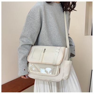 Y2K Transparent Crossbody Bag Waterproof Lightweight JK Ita Bag Japanese DIY Display Plate Harajuku School Bags