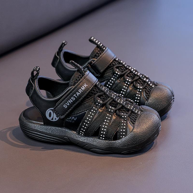 2026 Jungen Zehenschuh Anti-Kick Sportsandalen - Koreanischer Stil Weiche Sohle, Rutschfest, Mittlere & Große Größen