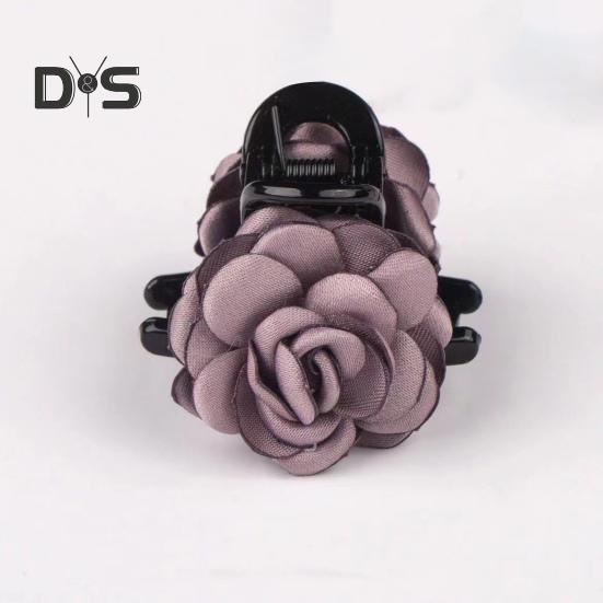 Γυναικείο Κλάμερ Μαλλιών Διπλής Όψης Διακόσμηση Τριαντάφυλλο Δόντια Αντιολισθητικά Κλιπ Μαλλιών Πίσω Μέρος Κεφαλής Κλάμερ Μαλλιών Καρχαρία Διακόσμηση Μαλλιών