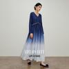 Life Left Gradient Blue Embroidered A-Line Dress
