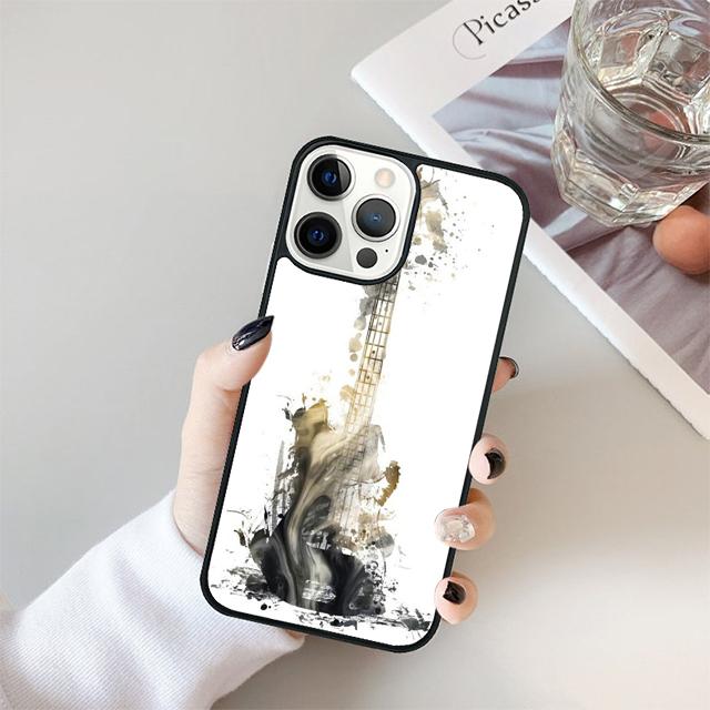 Guitar Electric Acoustic Instrumen Phone Case Cover For iPhone 17 Air 15 16 14 13 12 Pro Max 11 Pro Max Plus