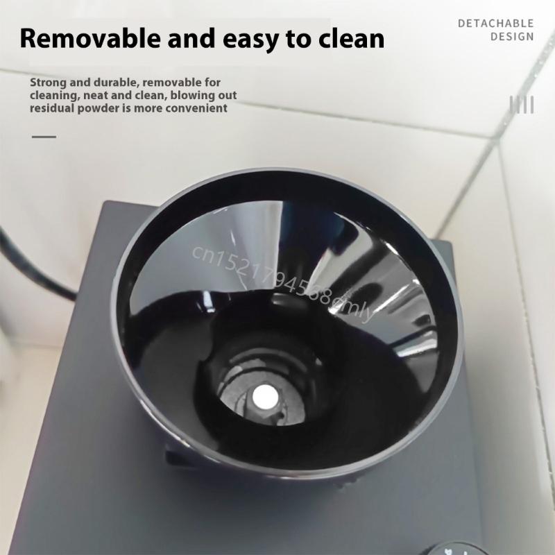 Statikreduzierende Kaffeemaschinen-Dosiertrichter mit ergonomischem Schnellverschluss-Design 6XDE