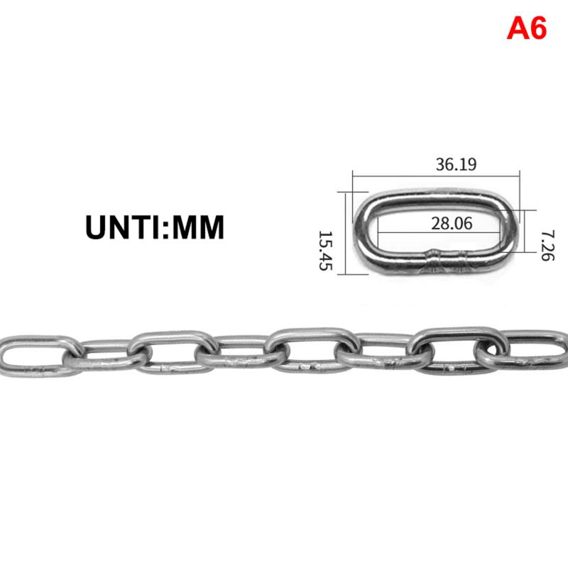1M Rust Resistant 304 Stainless Steel Chain Welded Durable Chain for Hanging Swing Pet Leash Patio Decor Hanging